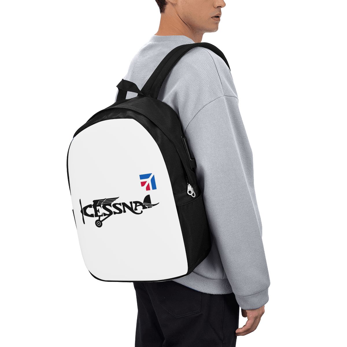 Womens Backpack - Cessna Logo Sırt Çantası Seyahat Dizüstü