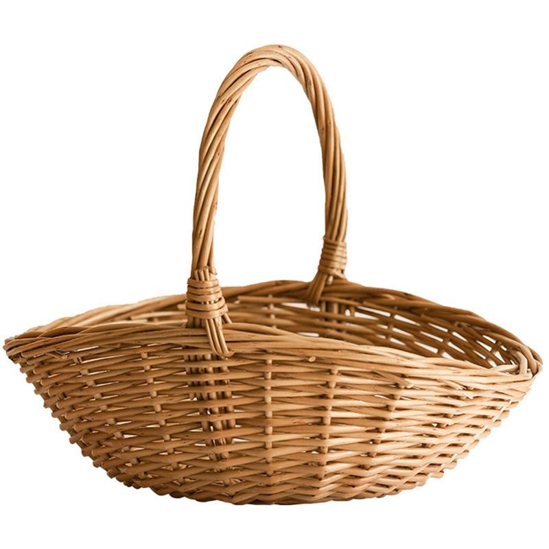 Basket Bag Wicker - Saplı Hasır Saklama Sepeti, Hediyelik Sepet