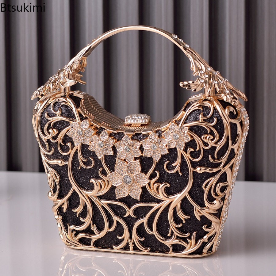 Clutch Bag Evening - Hollow Out Metal Akşam Çantaları kadın