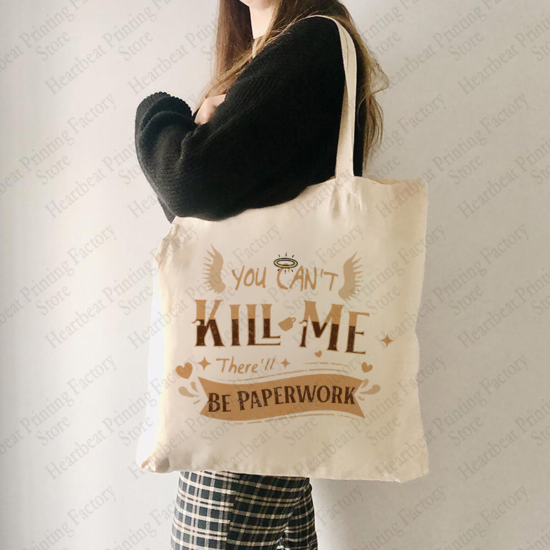 Women'S Best Bags For Travel - Aziazile iyi Omens desen Tote çanta