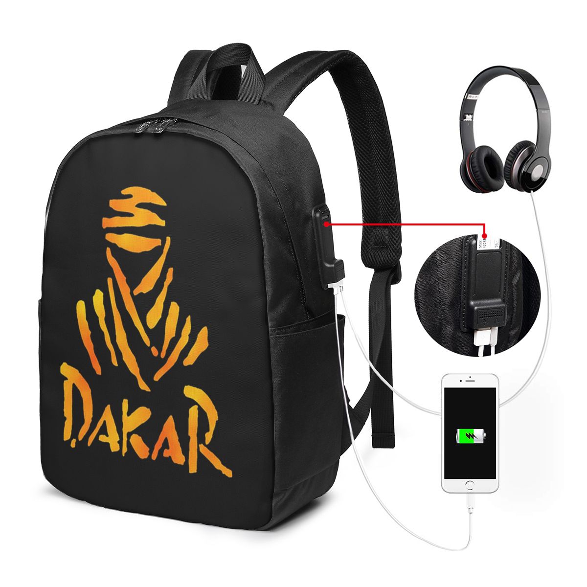 Womens Backpack - Dakar Ralli Motosiklet Sırt Çantası Seyahat