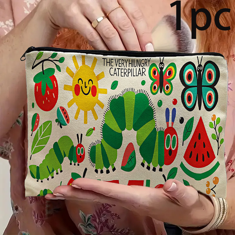 Women'S Bags Very - Çok Aç Tırtıl Kozmetik Çantası Karikatür