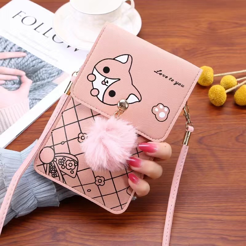Women Bags Dkny - Kadınlar için Sevimli Karikatür Desenli Dokunmatik