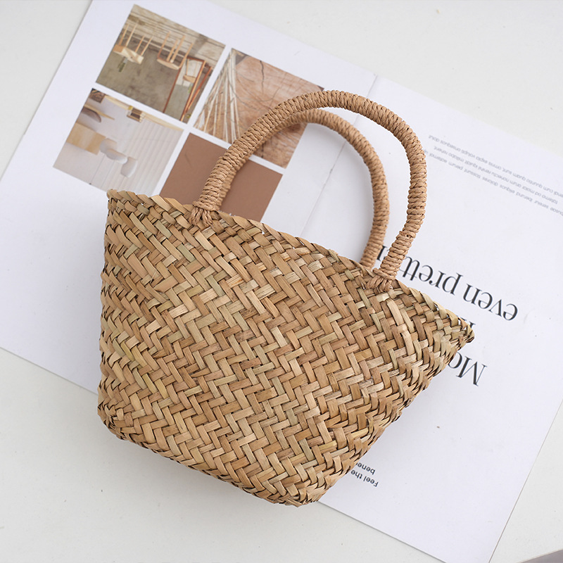 Basket Bag Wicker - El yapımı hasır kamış örgü çanta