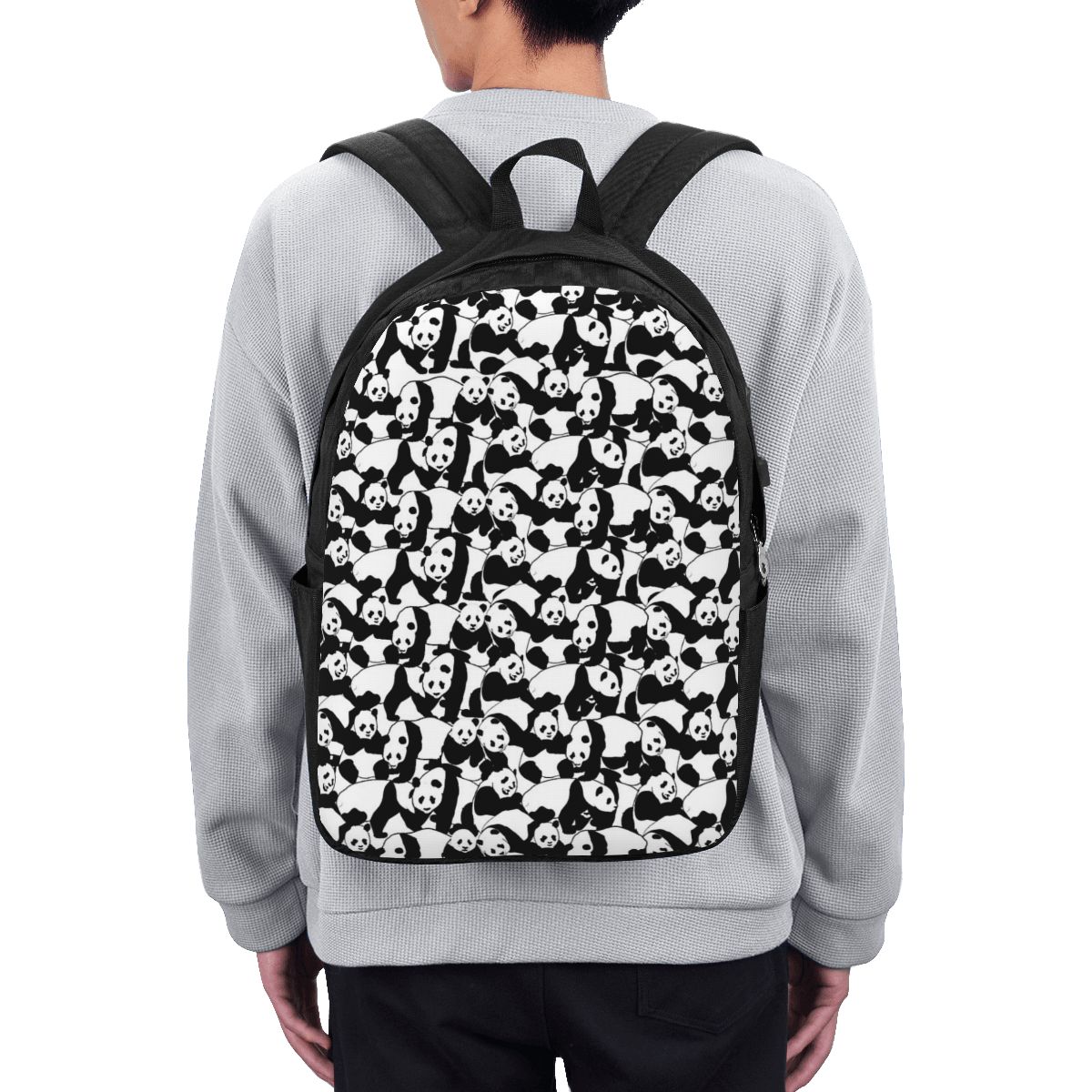 Womens Backpack - Panda Desenli Sırt Çantası Seyahat Dizüstü
