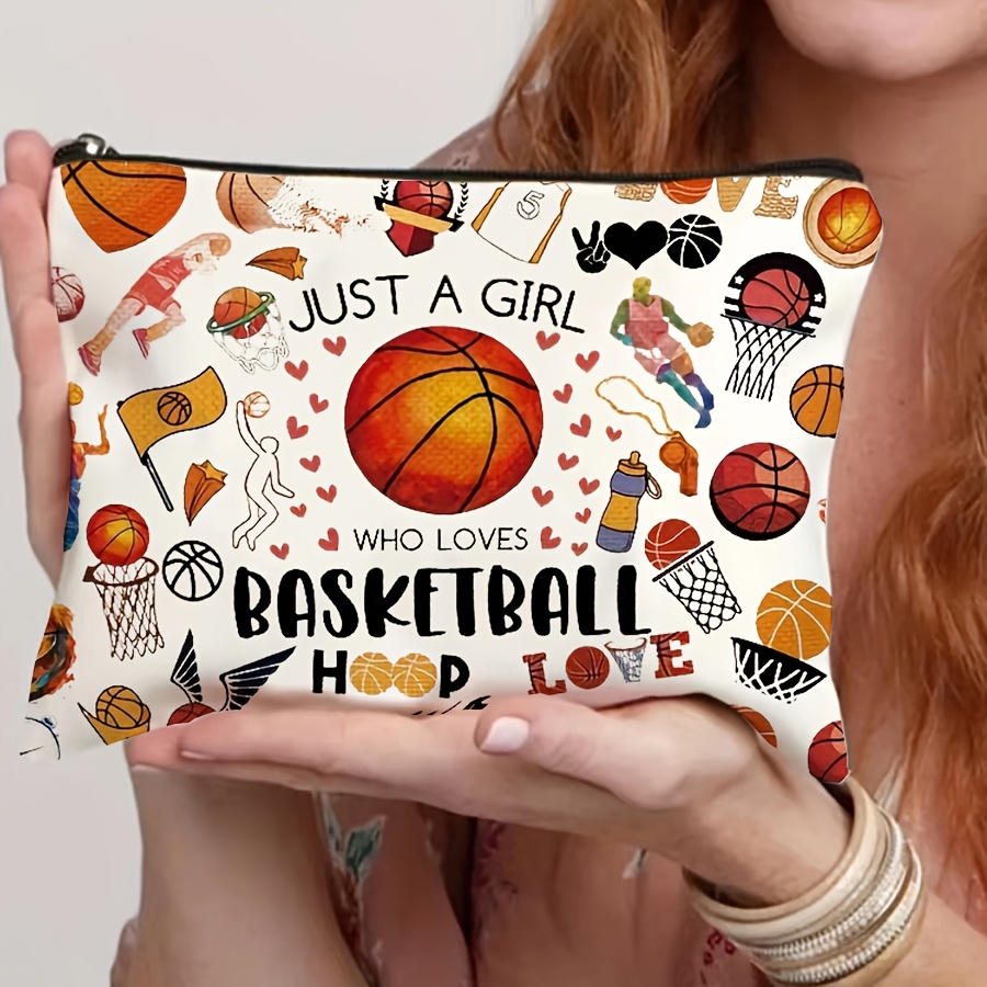 Women'S Best Bags For Travel - Sadece Bir Kız Basketbol Desenli Kozmetik