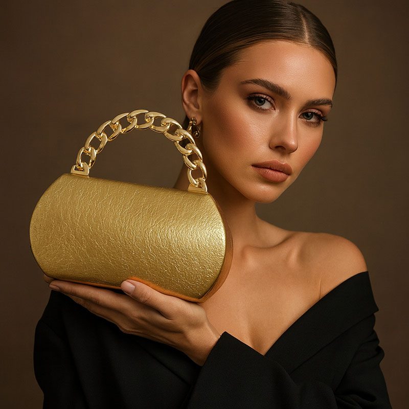 Lüks Altın Metal Tokalı Kutu Ç - Clutch Bag Evening incelemesi ve fiyatı