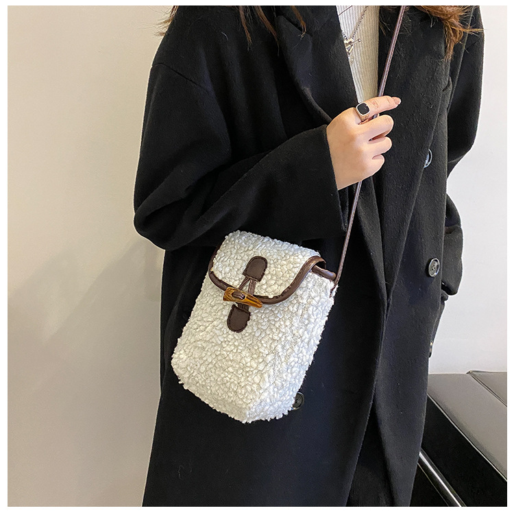 Moda Kış Kuzu Yünü Telefon Çan - Women'S Bags Cross Body incelemesi ve fiyatı