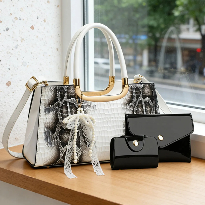 Kadın Çanta Seti, Timsah Desen - Clutch Bag Evening incelemesi ve fiyatı