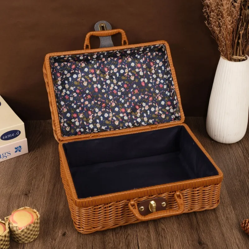 El yapımı hasır bavul taşınabi - Basket Bag Wicker incelemesi ve fiyatı