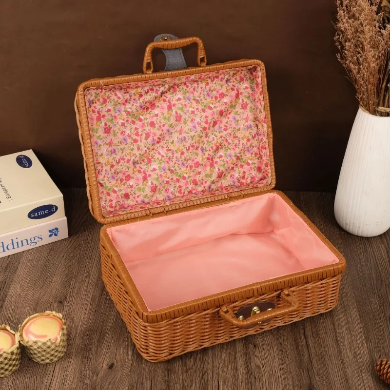 El yapımı hasır bavul taşınabi - Basket Bag Wicker incelemesi ve fiyatı